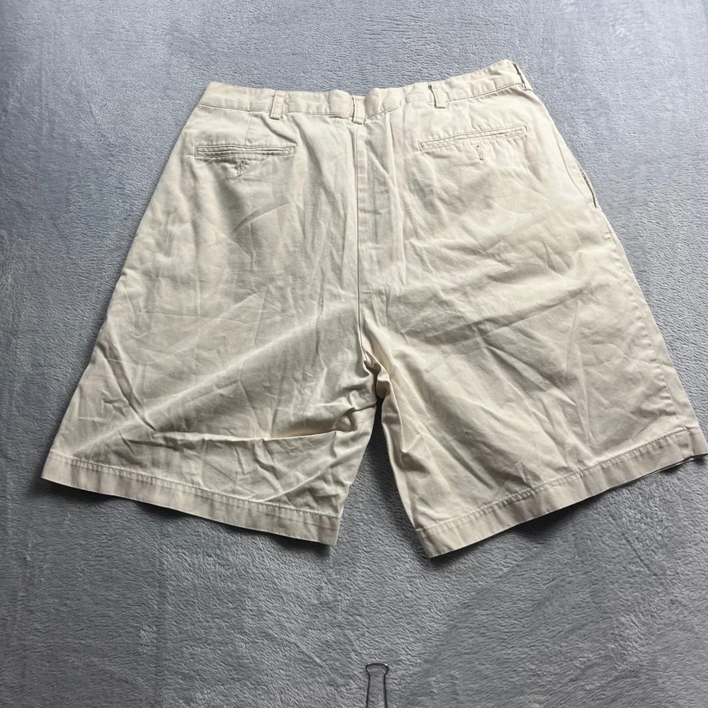 Polo Ralph Lauren Tyler‎ Short Mens 36 Tan Khaki Pleated Chino Cotton 100%
